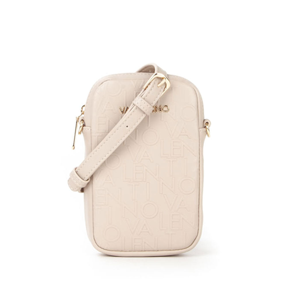 Porta Telefono Donna VALENTINO BAGS Chiuso con Zip Linea Relax Colore Beige