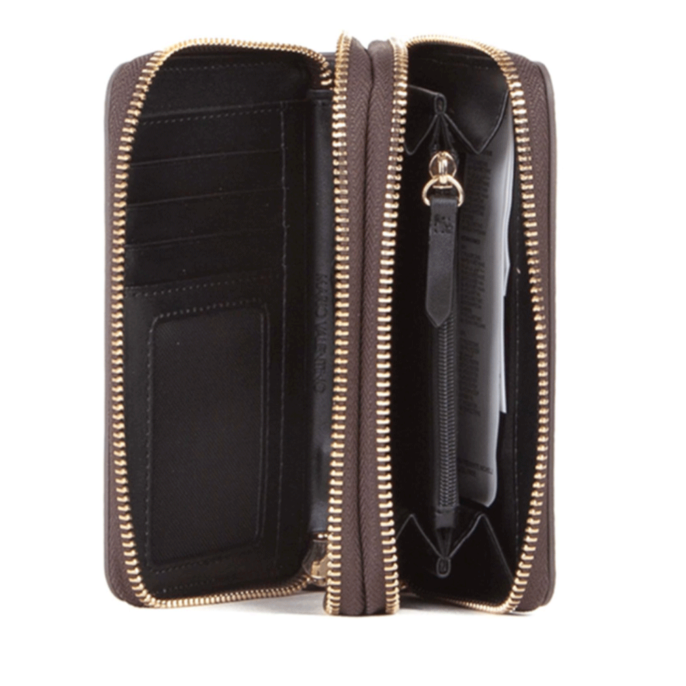 Portafoglio Donna Piccolo VALENTINO BAGS Due Scomparti Linea Lady Re Colore Moro - Nero