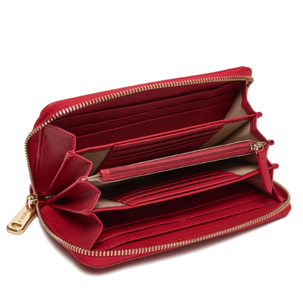 Portafoglio Donna VALENTINO BAGS Zip Around Linea Jasmin Colore Rosso Misura Grande