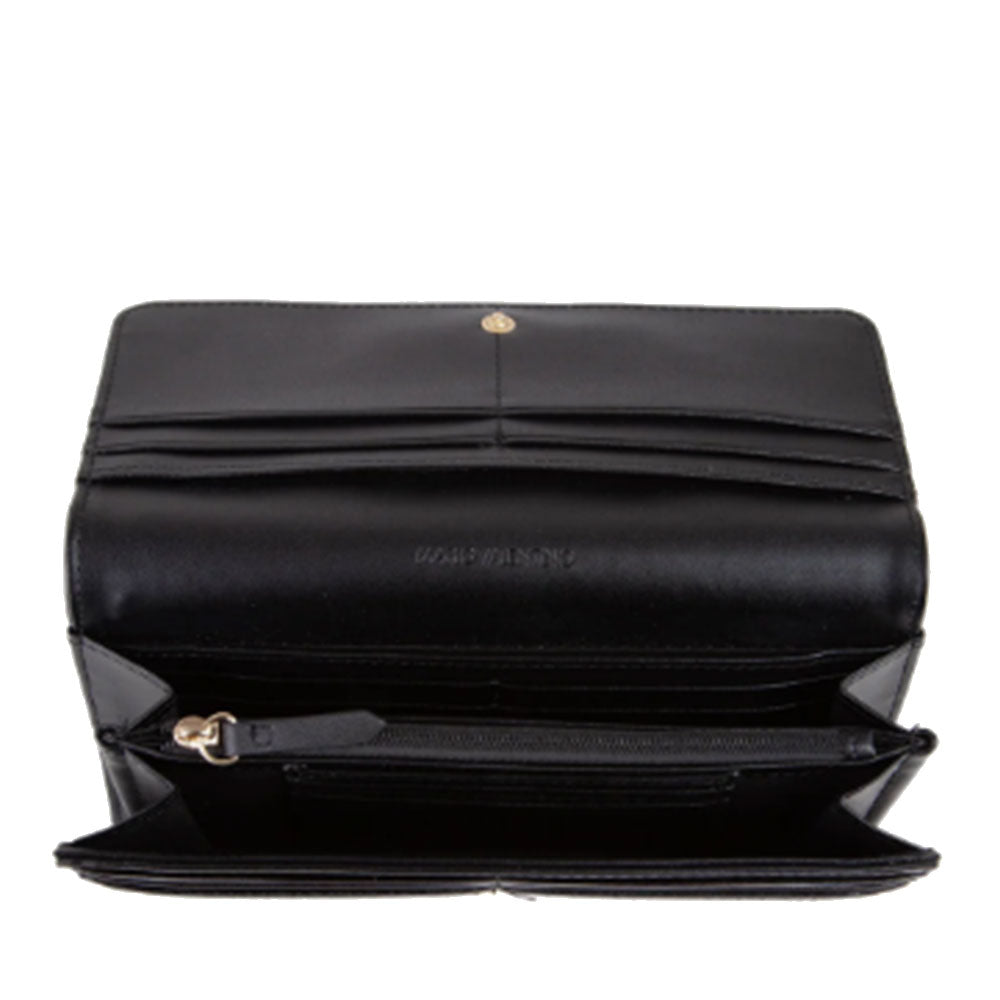 Portafoglio Donna VALENTINO BAGS Chiuso con Bottone Linea Blossom Re Colore Nero