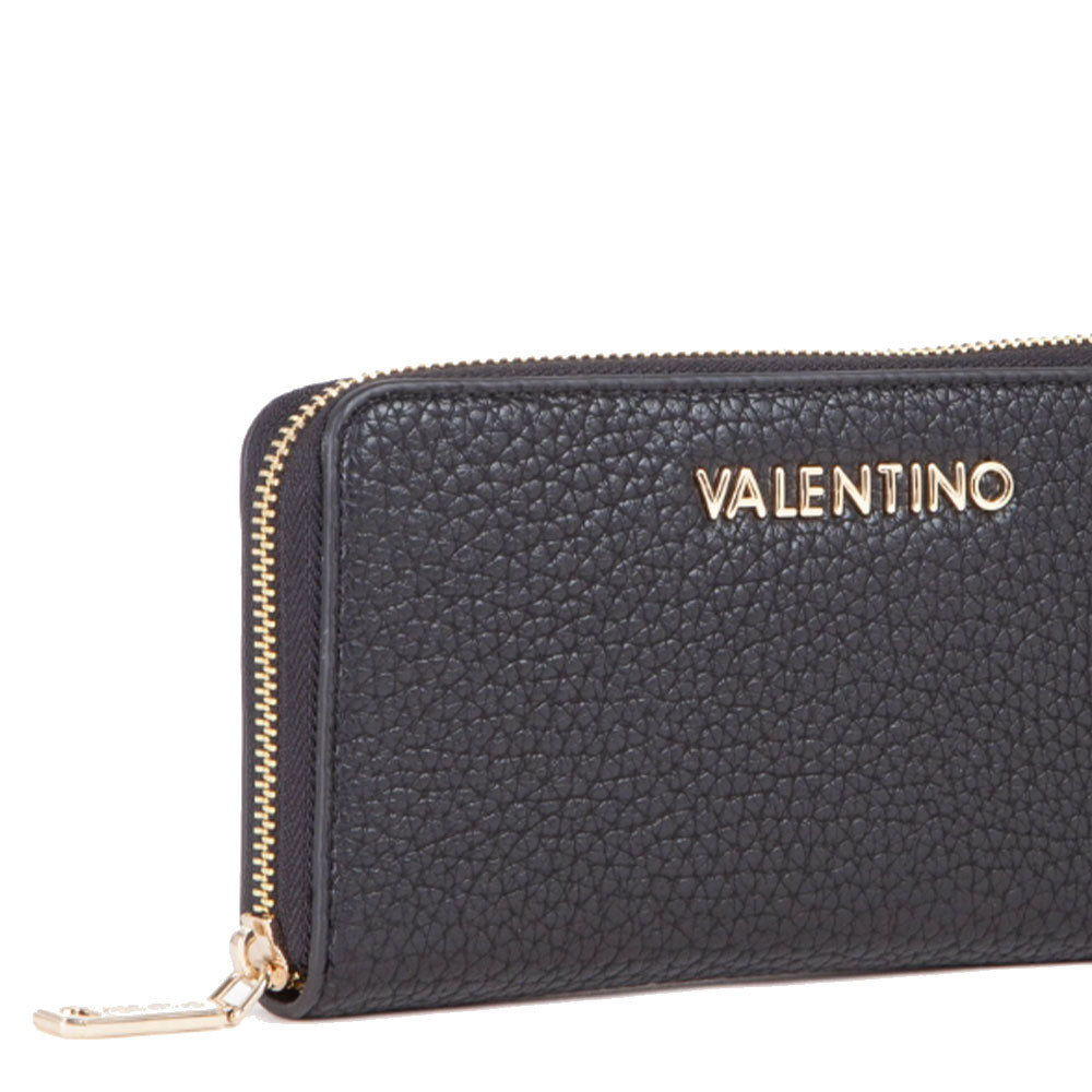 Portafoglio Donna VALENTINO BAGS Zip Around Linea Blossom Re Colore Nero