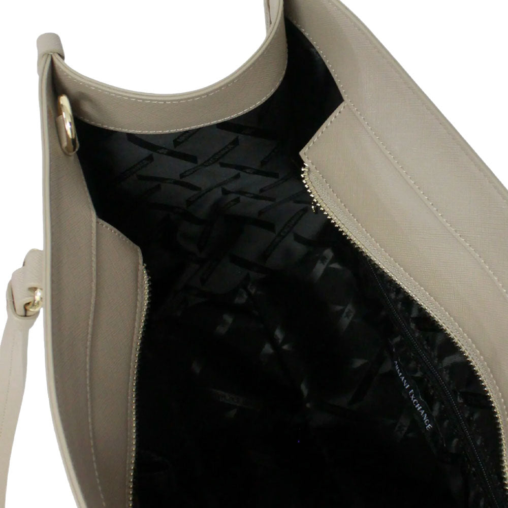 Borsa Donna a Spalla con Tracolla ARMANI EXCHANGE colore Off White - Sand