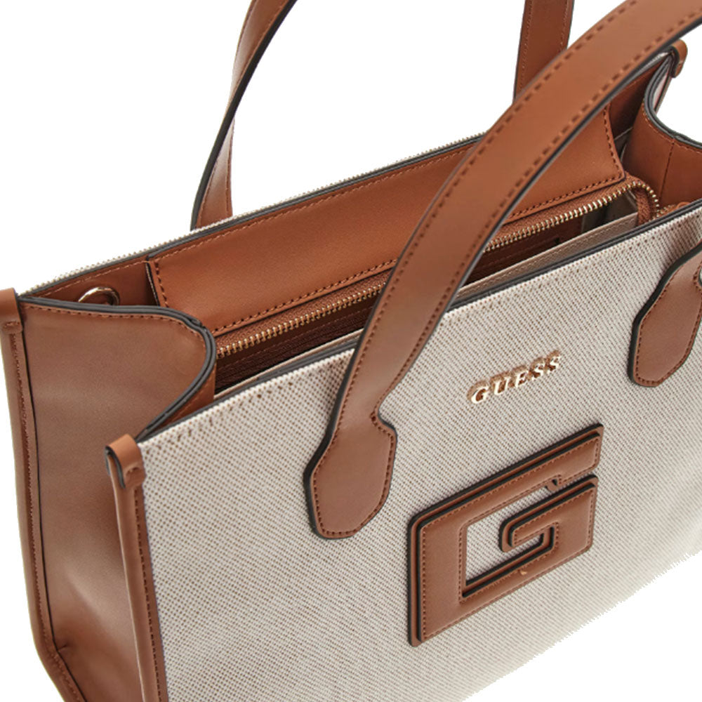 Borsa Donna a Mano GUESS Linea G - Status colore Natural - Cognac