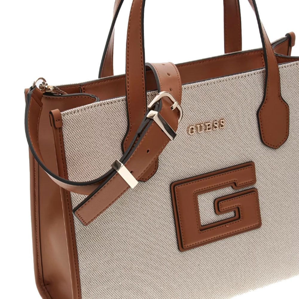 Borsa Donna a Mano GUESS Linea G - Status colore Natural - Cognac