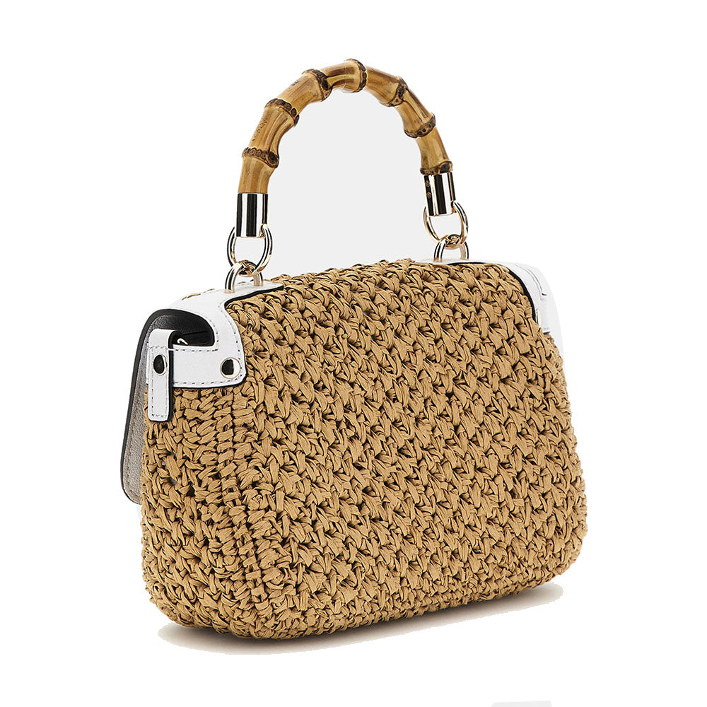 Borsa Donna a Mano con Tracolla GUESS Linea Siria Colore Natural White