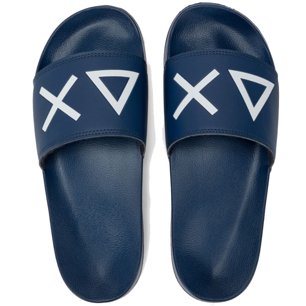 Sandali Bianchi Donna Ciabatte SUN68 Con Strass Modello X35205