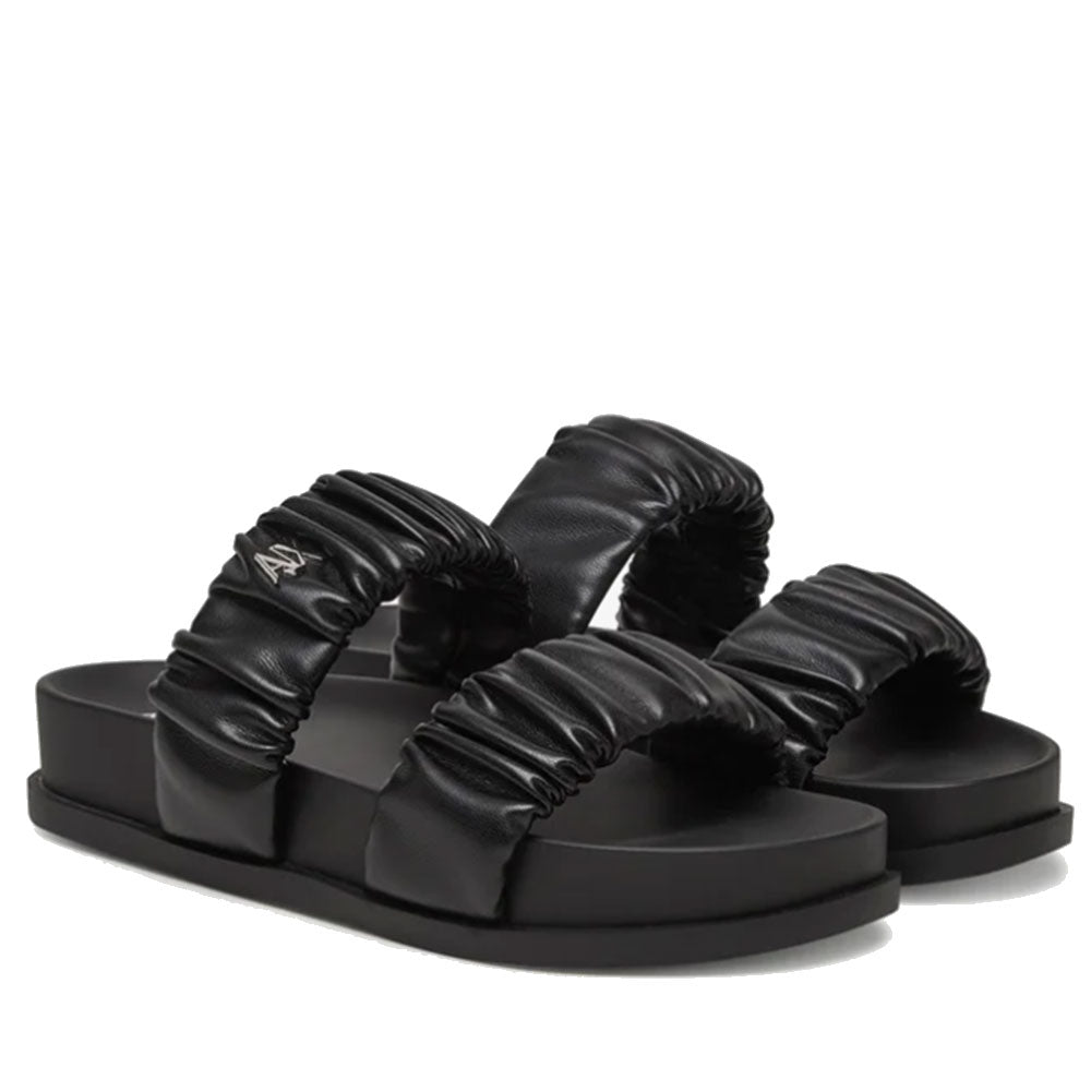 Ciabatte Donna ARMANI EXCHANGE con Doppia Fascia Imbottita Colore Nero