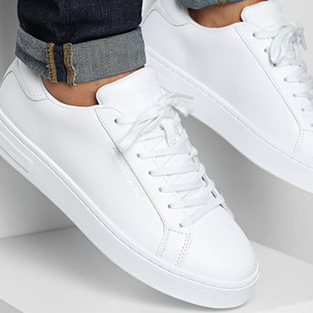 Scarpe Uomo ARMANI EXCHANGE Sneakers in Pelle Colore Brilliant White