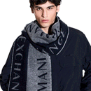 Sciarpa Uomo ARMANI EXCHANGE in Misto Lana Colore Deep Navy - Grey Melage