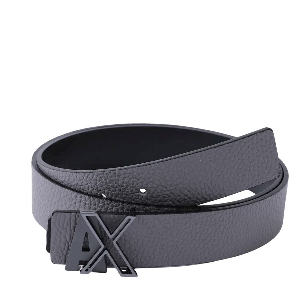 Cintura Uomo Reversibile in Pelle ARMANI EXCHANGE Colore Black - Dark Gull Gray