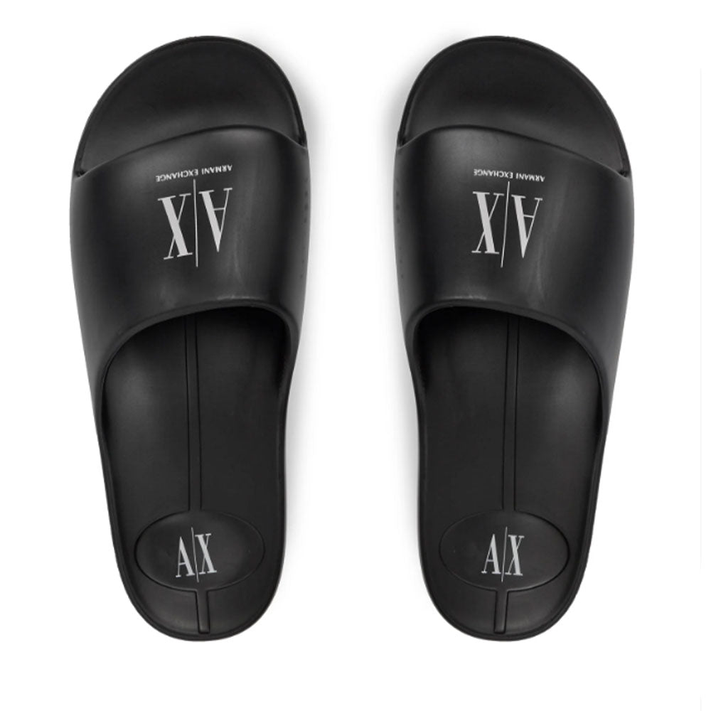 Ciabatte Uomo ARMANI EXCHANGE con Logo sulla Fascia Colore Black - Optical White