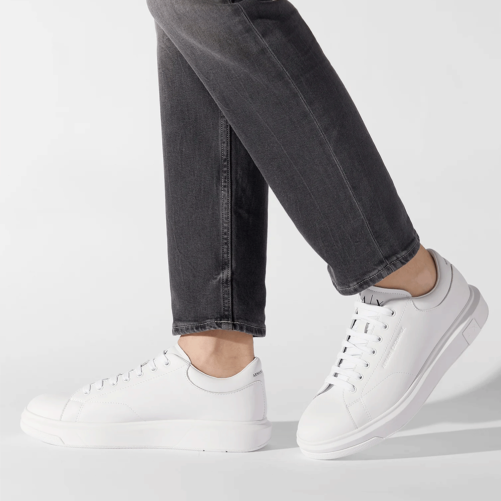 Scarpe Uomo ARMANI EXCHANGE Sneakers in Pelle Colore Bianco