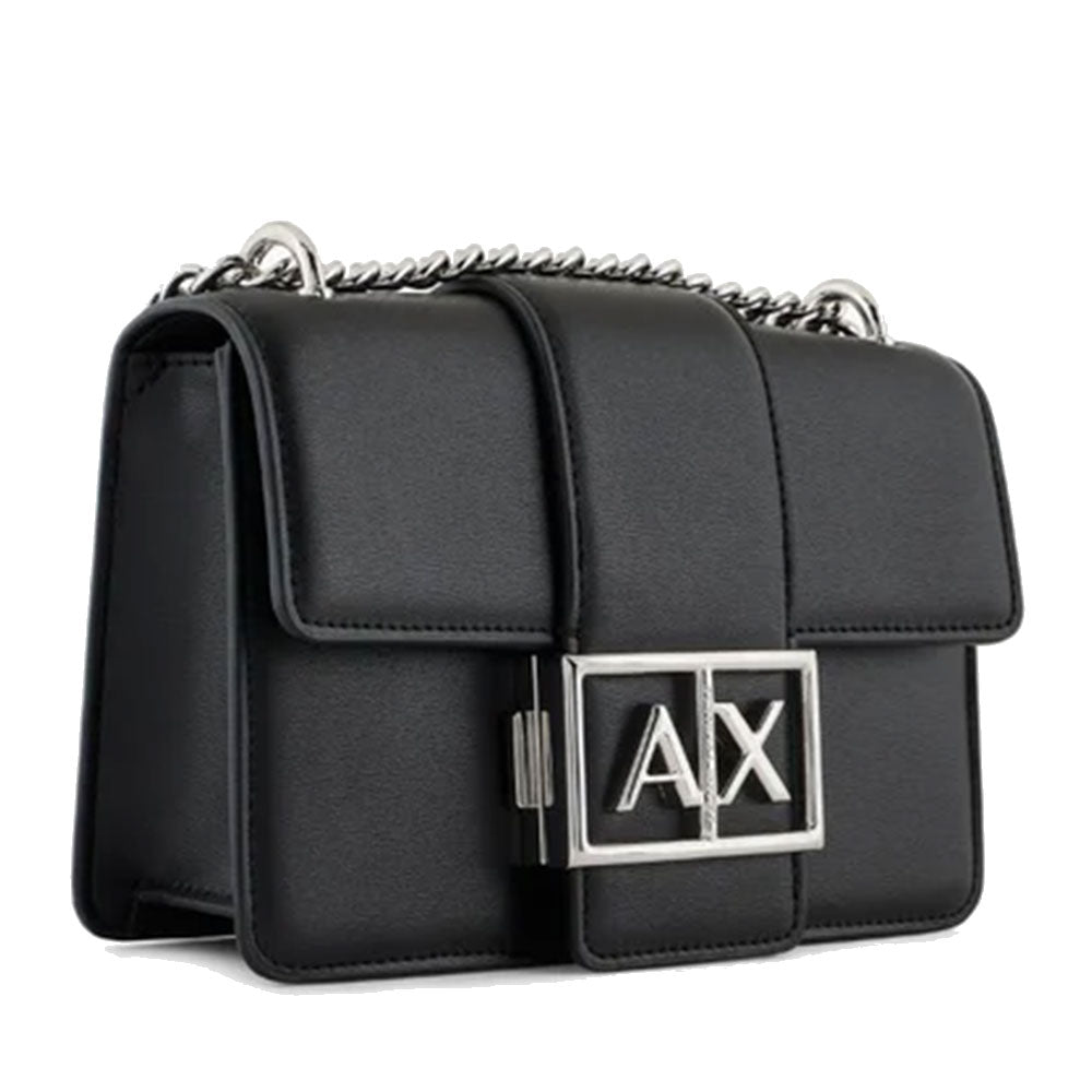 ARMANI EXCHANGE Jodie Linie 
Damen Umhängetasche Geschlossen mit Klappe in Schwarz