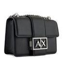 ARMANI EXCHANGE Jodie Linie 
Damen Umhängetasche Geschlossen mit Klappe in Schwarz