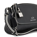 ARMANI EXCHANGE 
Damen Umhängetasche mit Vorhängeschloss in Schwarz - Journal