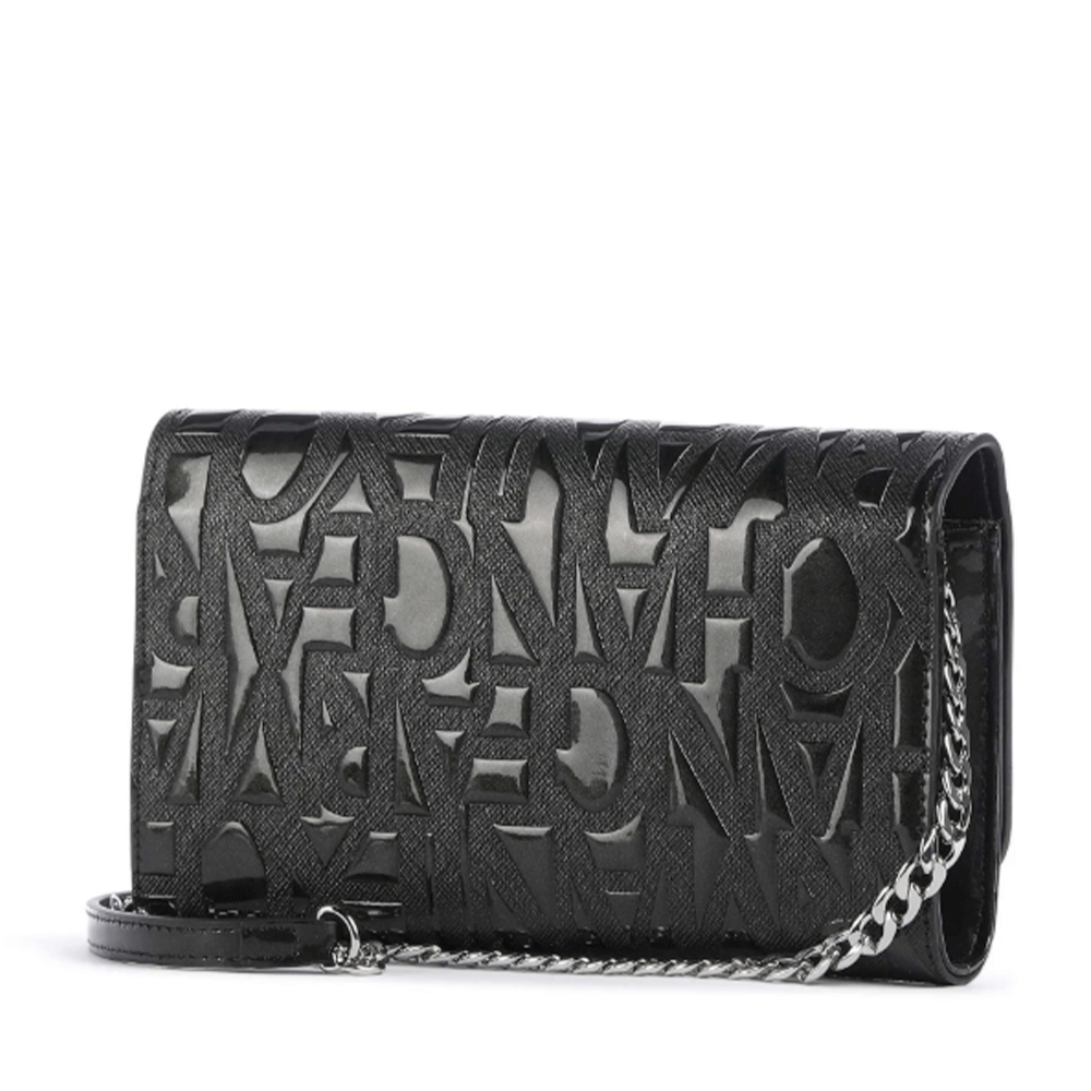 Mini Clutch Donna con Tracolla in Catena ARMANI EXCHANGE colore Nero