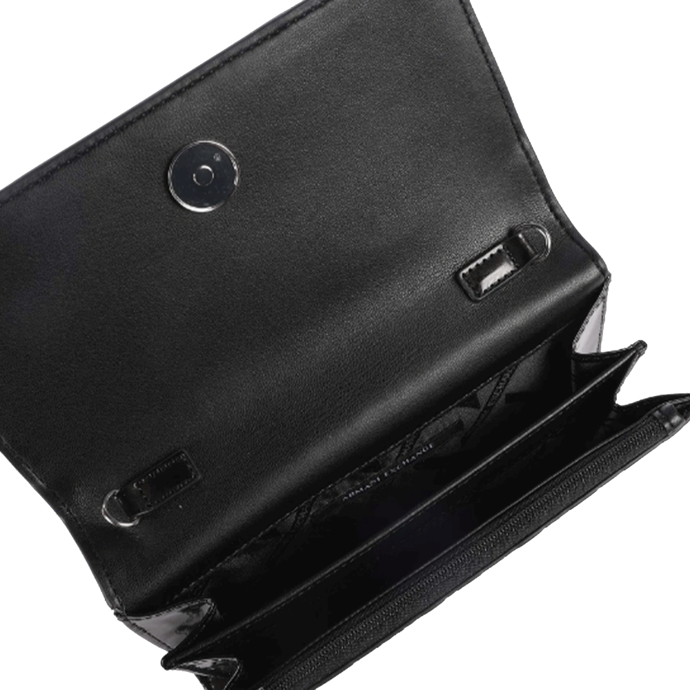 Mini Clutch Donna con Tracolla in Catena ARMANI EXCHANGE colore Nero