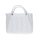 ARMANI EXCHANGE Damen Handtasche mit Schultergurt mit perforiertem Logo in Optic White