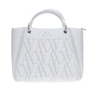 ARMANI EXCHANGE Damen Handtasche mit Schultergurt mit perforiertem Logo in Optic White