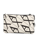 ARMANI EXCHANGE Gynger Linie 
Damen Hand Clutch mit Schultergurt in Weiß - Schwarz