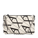 ARMANI EXCHANGE Gynger Linie 
Damen Hand Clutch mit Schultergurt in Weiß - Schwarz