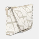 ARMANI EXCHANGE Gynger Linie 
Damen Hand Clutch mit Schultergurt in Weiße Farbe - Valley