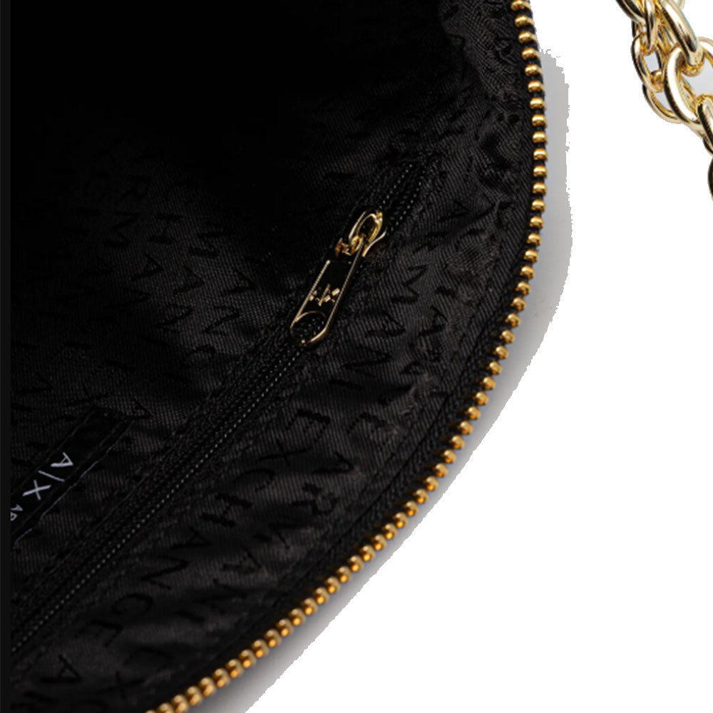 ARMANI EXCHANGE Gynger Linie 
Damen Handclutch mit Schultergurt in Schwarz