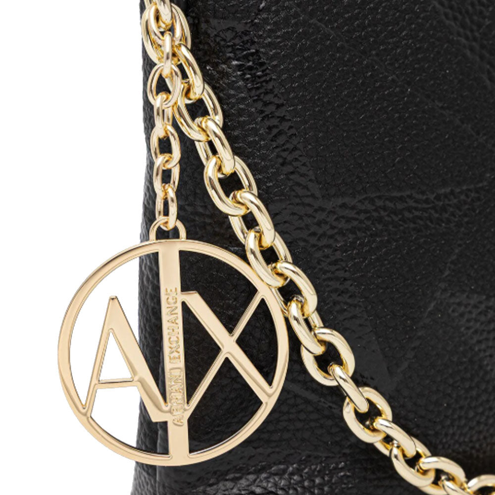 ARMANI EXCHANGE Gynger Linie 
Damen Handclutch mit Schultergurt in Schwarz