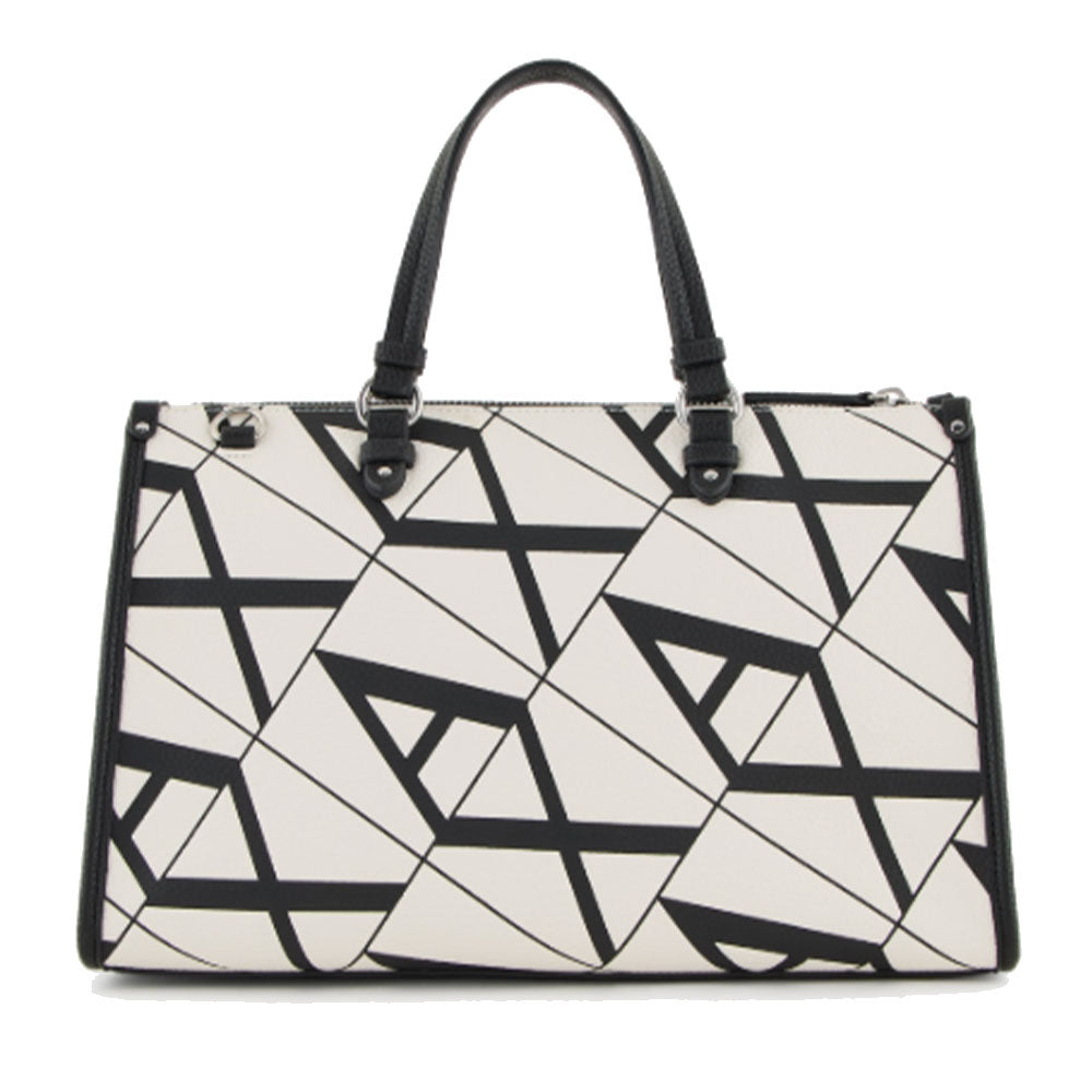 ARMANI EXCHANGE Gynger Linie 
Damenhandtasche mit Schultergurt in der Farbe Weiß - Schwarz