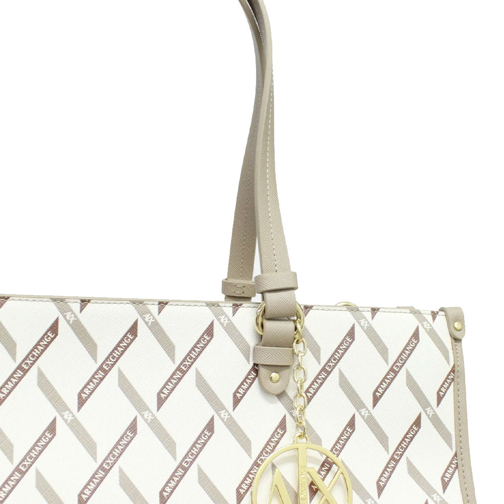 Borsa Donna a Spalla con Tracolla ARMANI EXCHANGE colore Off White - Sand