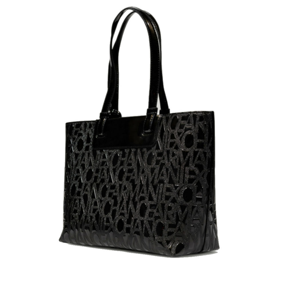 Borsa Donna Shopper a Spalla ARMANI EXCHANGE colore Nero Lucido Linea Liz