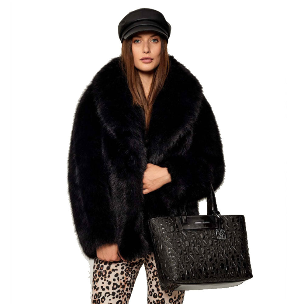 Borsa Donna Shopper a Spalla ARMANI EXCHANGE colore Nero Lucido Linea Liz