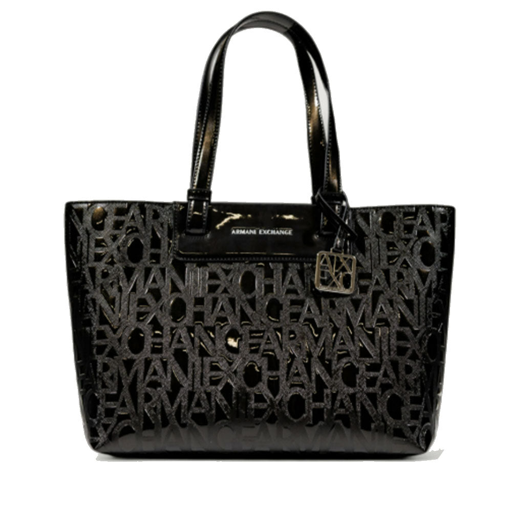 Borsa Donna Shopper a Spalla ARMANI EXCHANGE colore Nero Lucido Linea Liz
