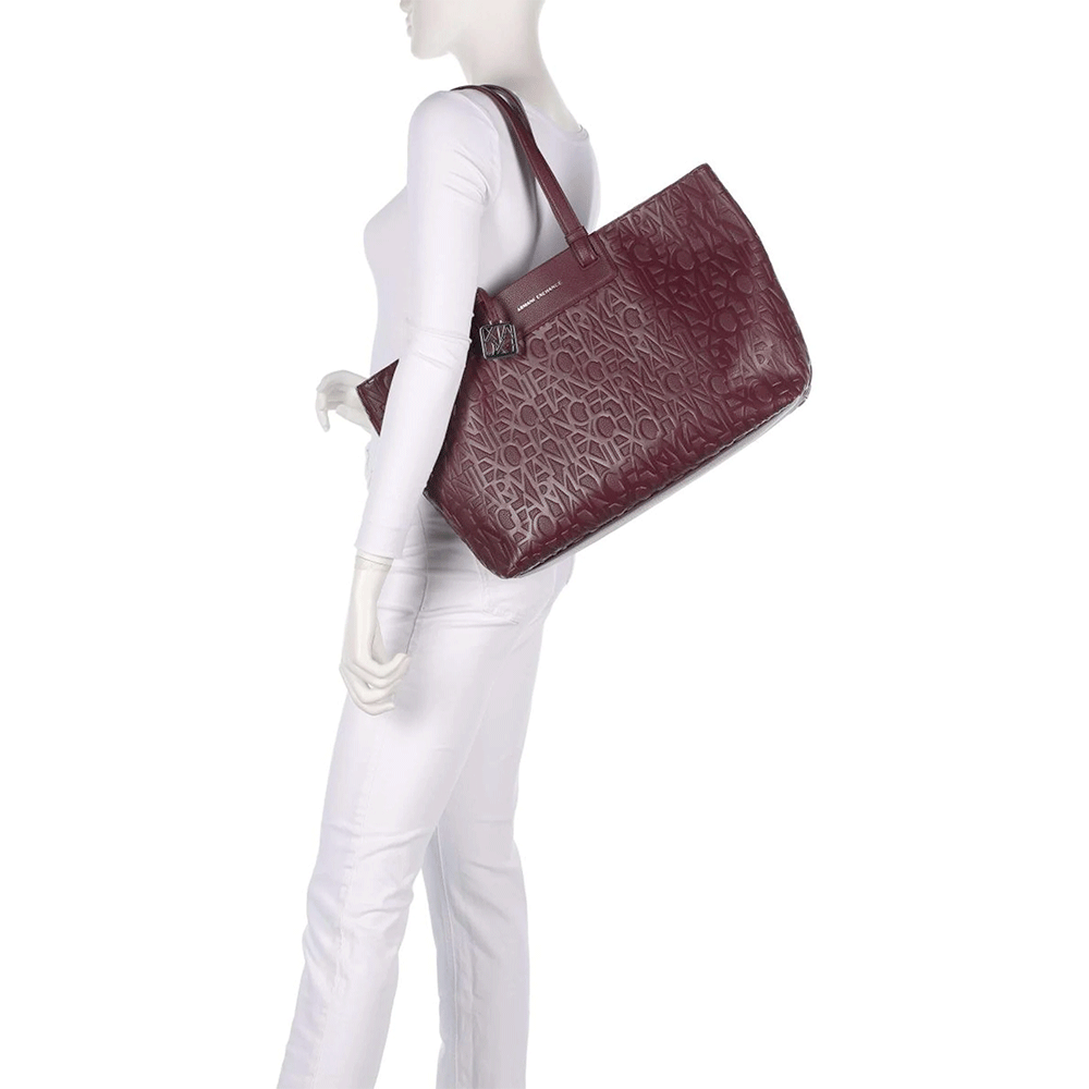 Women's Large Shoulder Shopper Bag ARMANI EXCHANGE in Groove, Liz Line