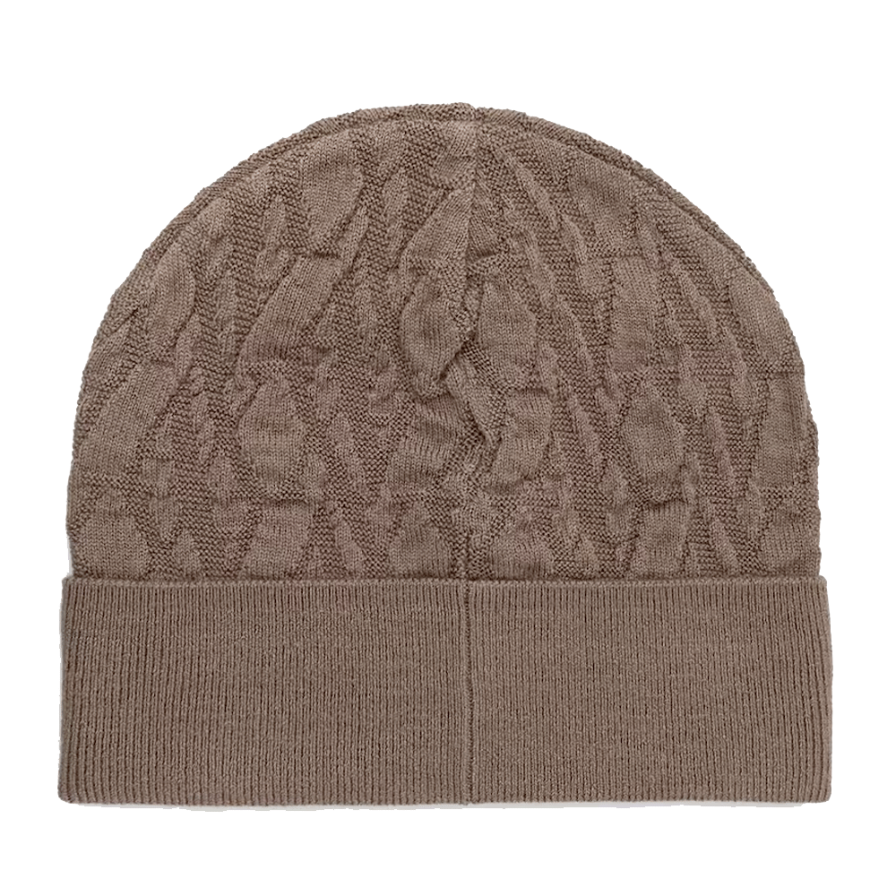 Berretto Donna ARMANI in Maglia di Lana Marrone - Monogram