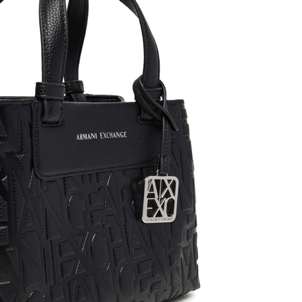 Borsa Donna a Mano con Tracolla ARMANI EXCHANGE colore Nero Lucido Linea Liz