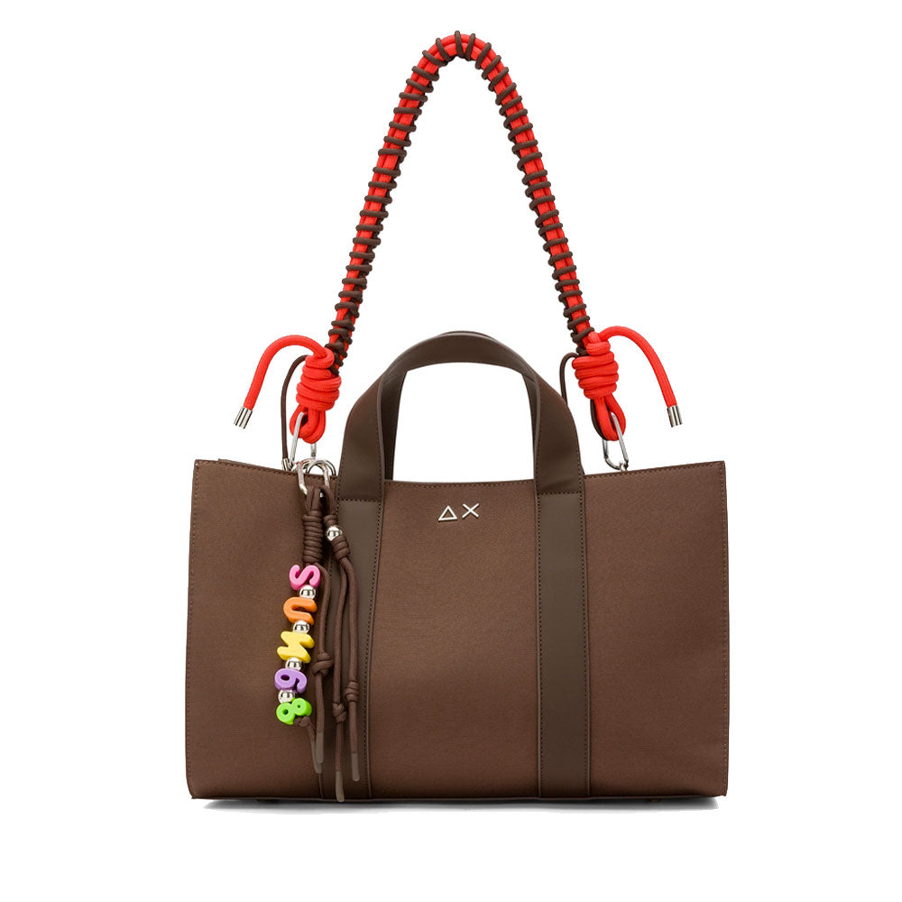 Shopping Bag SUN68 linea Midi Bag Everyday colore Marrone