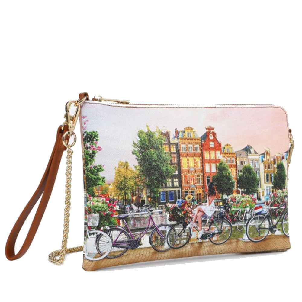 Borsa Donna Y NOT Pochette con Tracolla YES-303 Flower River