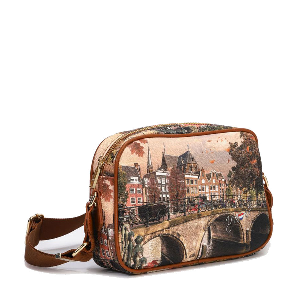 Borsa Donna Y NOT a Tracolla YES-310 Stampa Autumn River