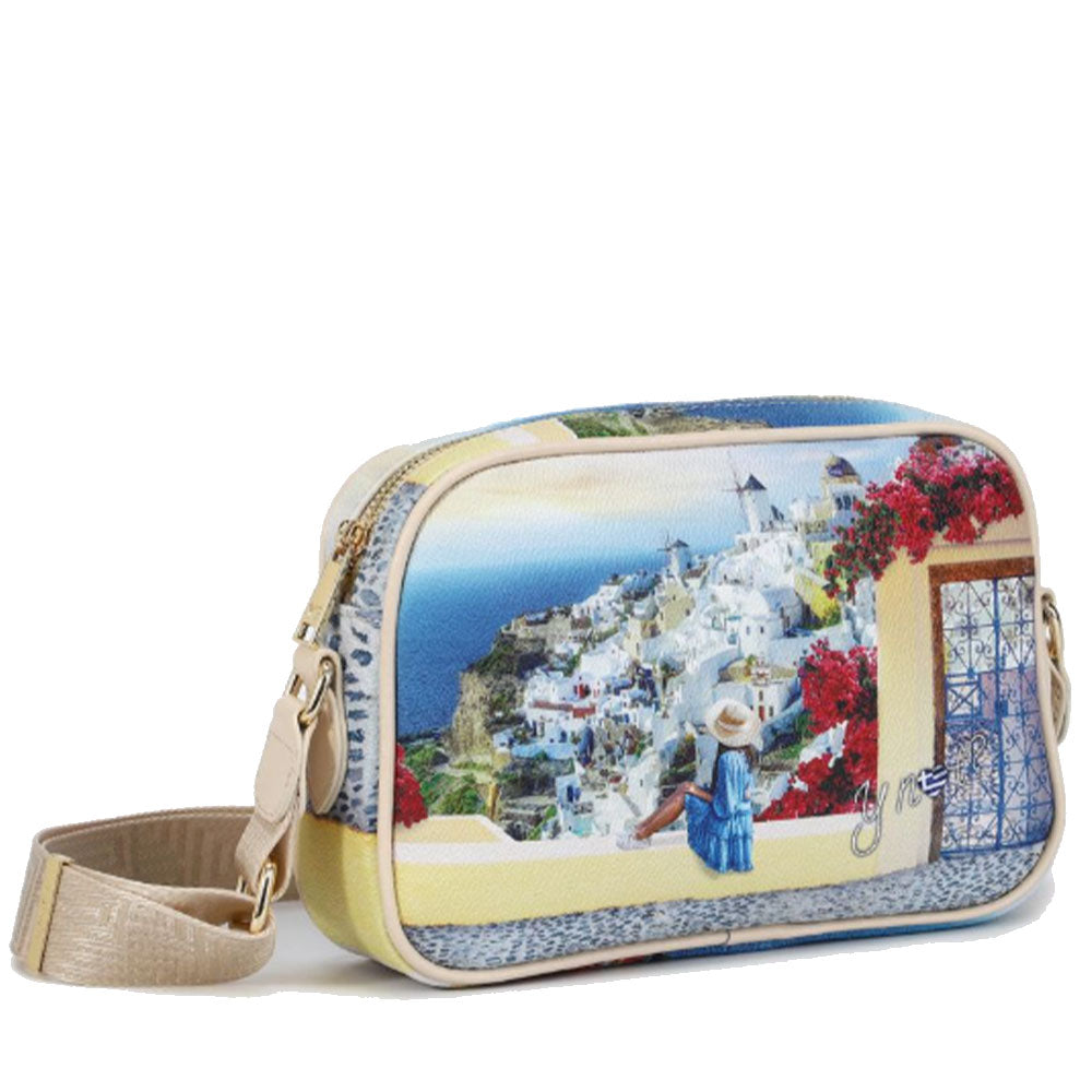 Borsa Donna a Tracolla Y NOT YES-310 stampa Greek Summer