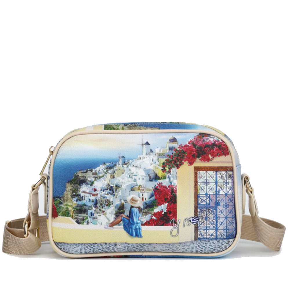 Borsa Donna a Tracolla Y NOT YES-310 stampa Greek Summer