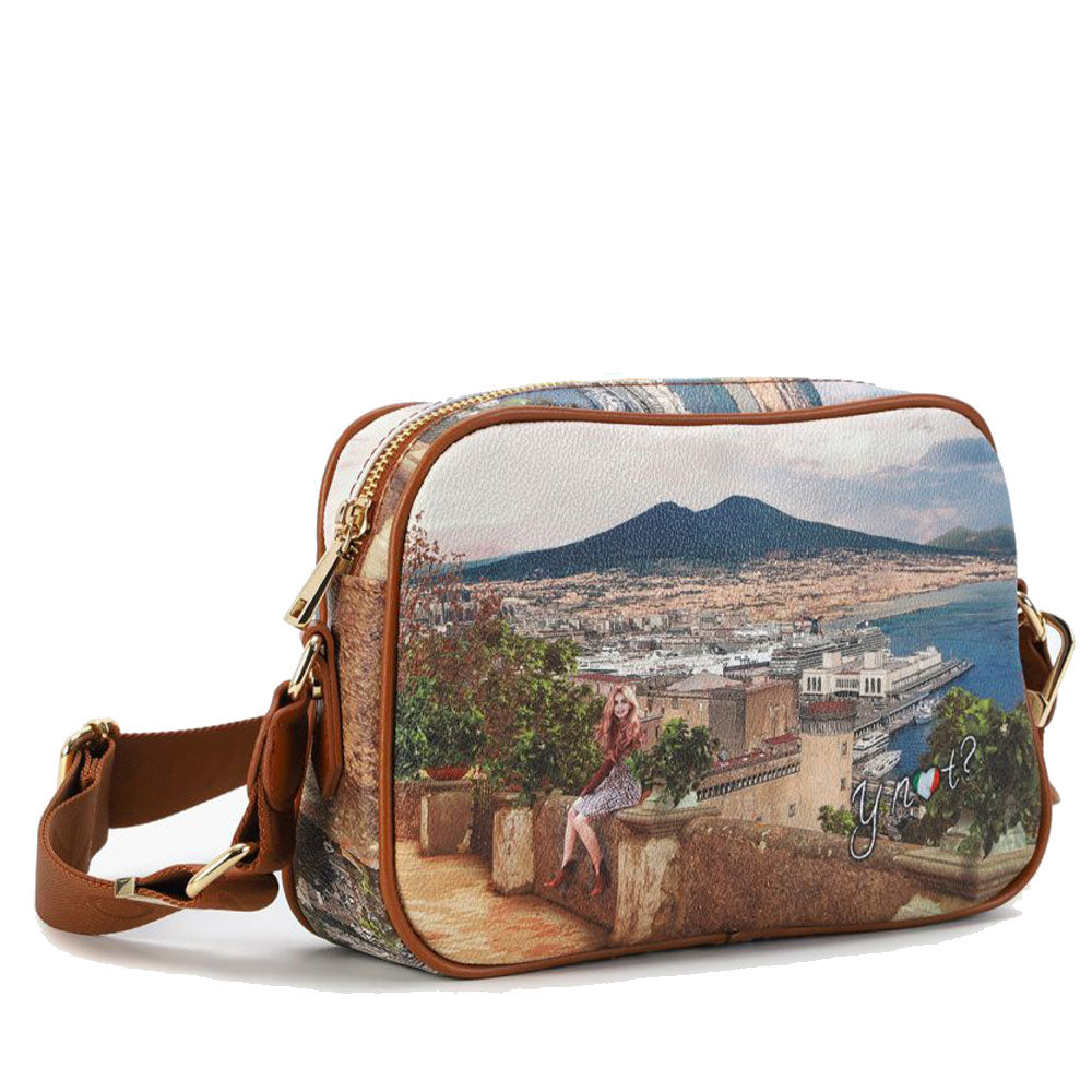 Borsa Donna Y NOT a Tracolla YES-310 Stampa Lemon Tree