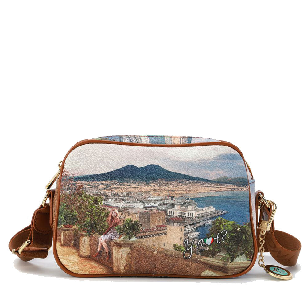 Borsa Donna Y NOT a Tracolla YES-310 Stampa Lemon Tree