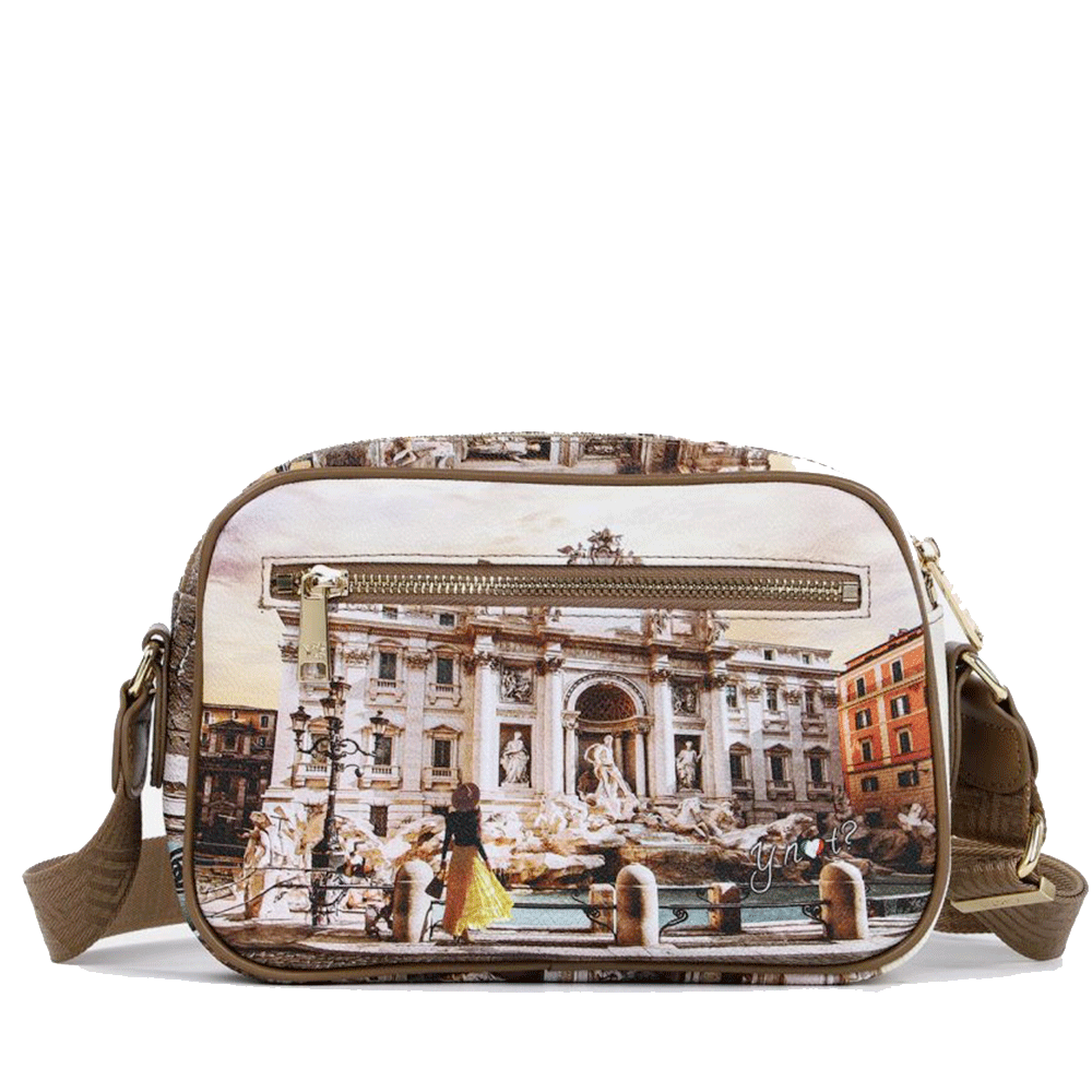 Borsa Donna a Tracolla Y NOT YES-310 stampa Lost in Rome