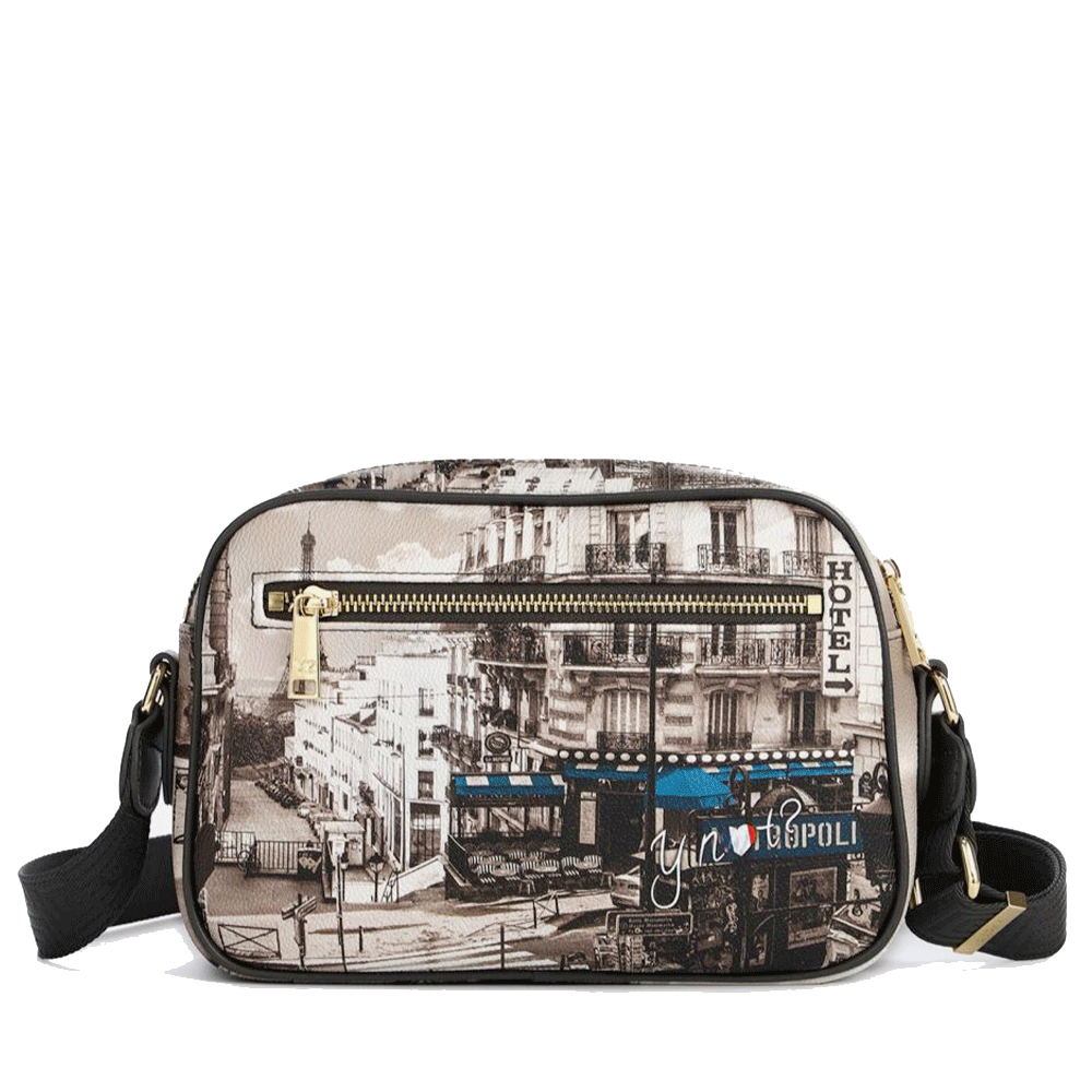Borsa Donna a Tracolla Y NOT YES-310 stampa Petrol Paris