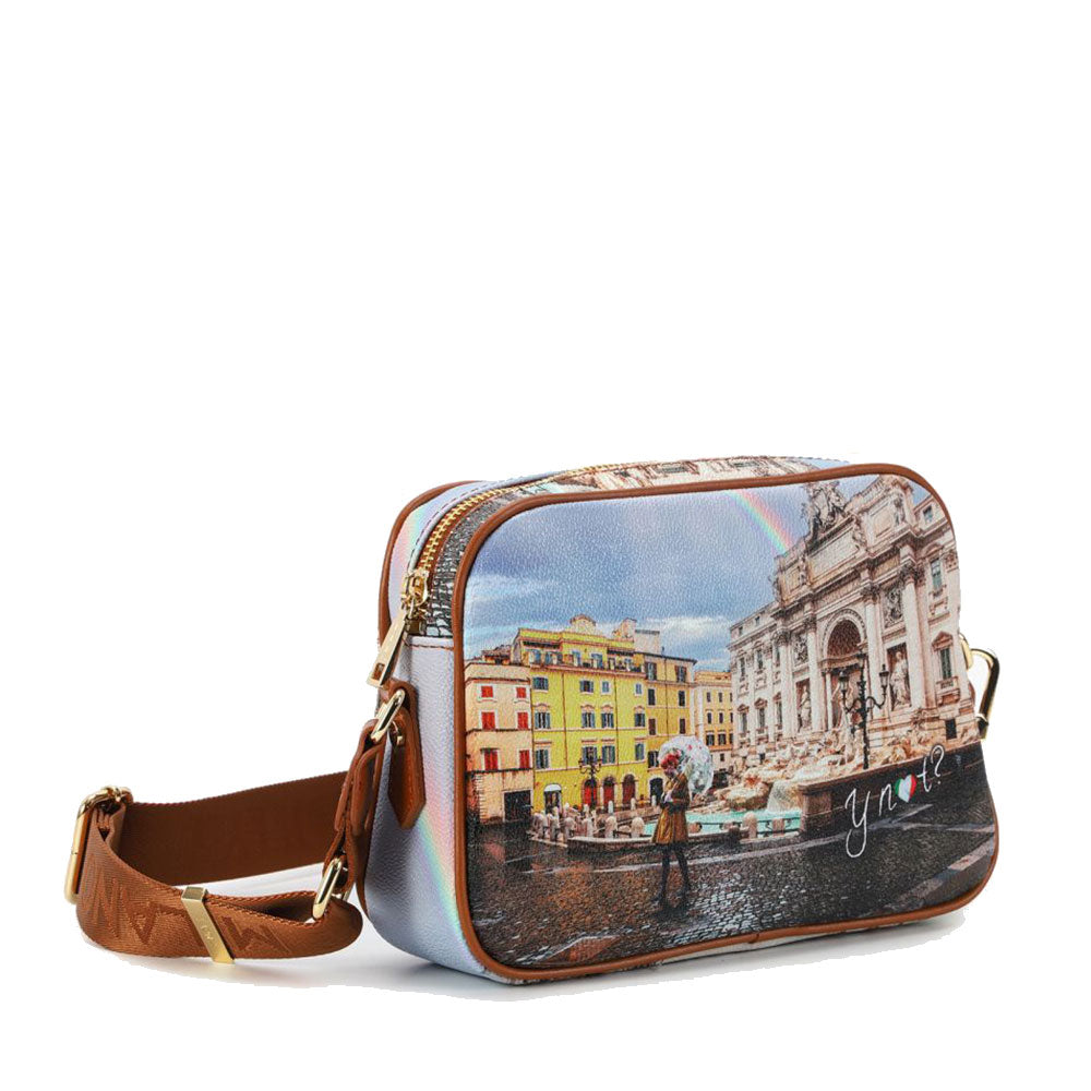 Borsa Donna Y NOT a Tracolla YES-310 Stampa Rainbow Rome