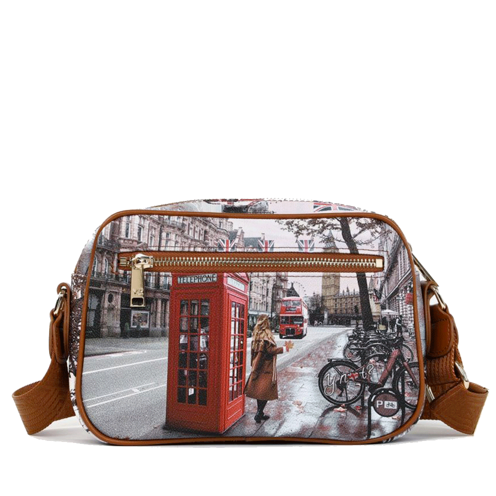 Borsa Donna a Tracolla Y NOT YES-310 stampa Red London