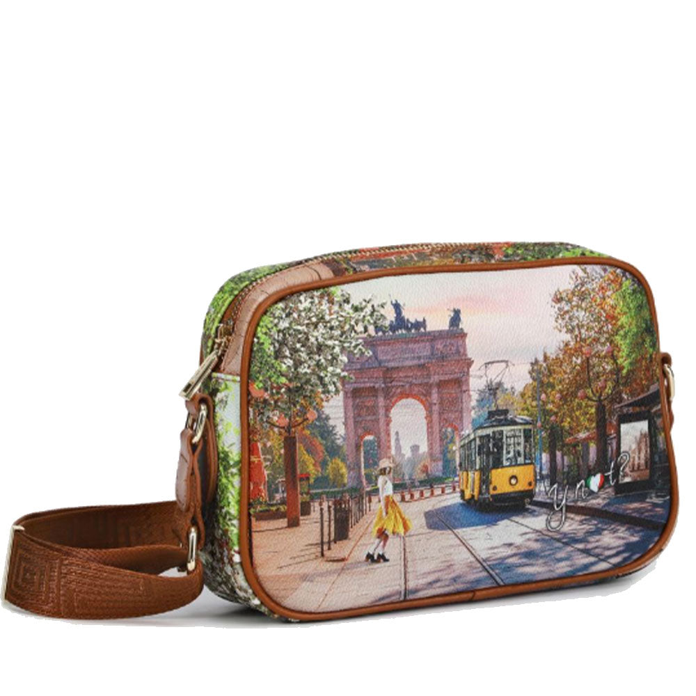 Borsa Donna a Tracolla Y NOT YES-310 stampa Spring in Milan