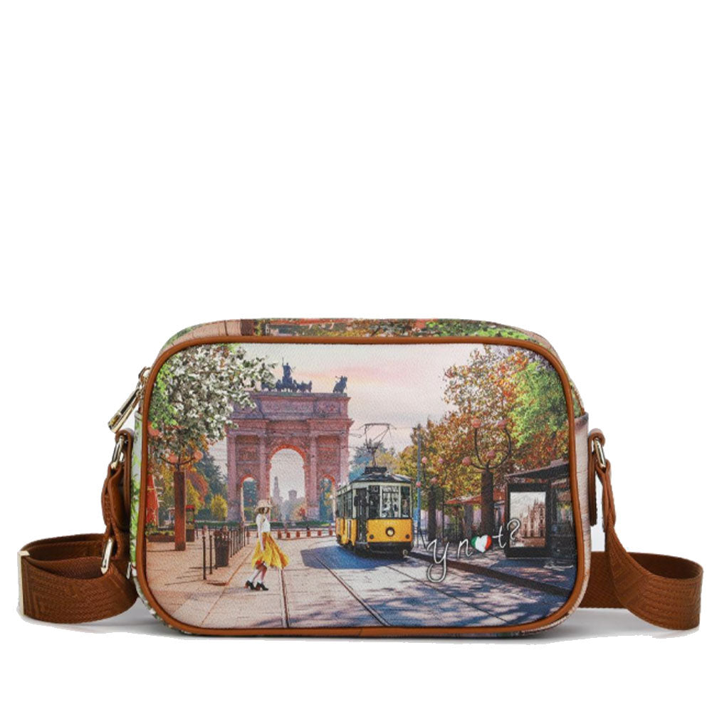 Borsa Donna a Tracolla Y NOT YES-310 stampa Spring in Milan