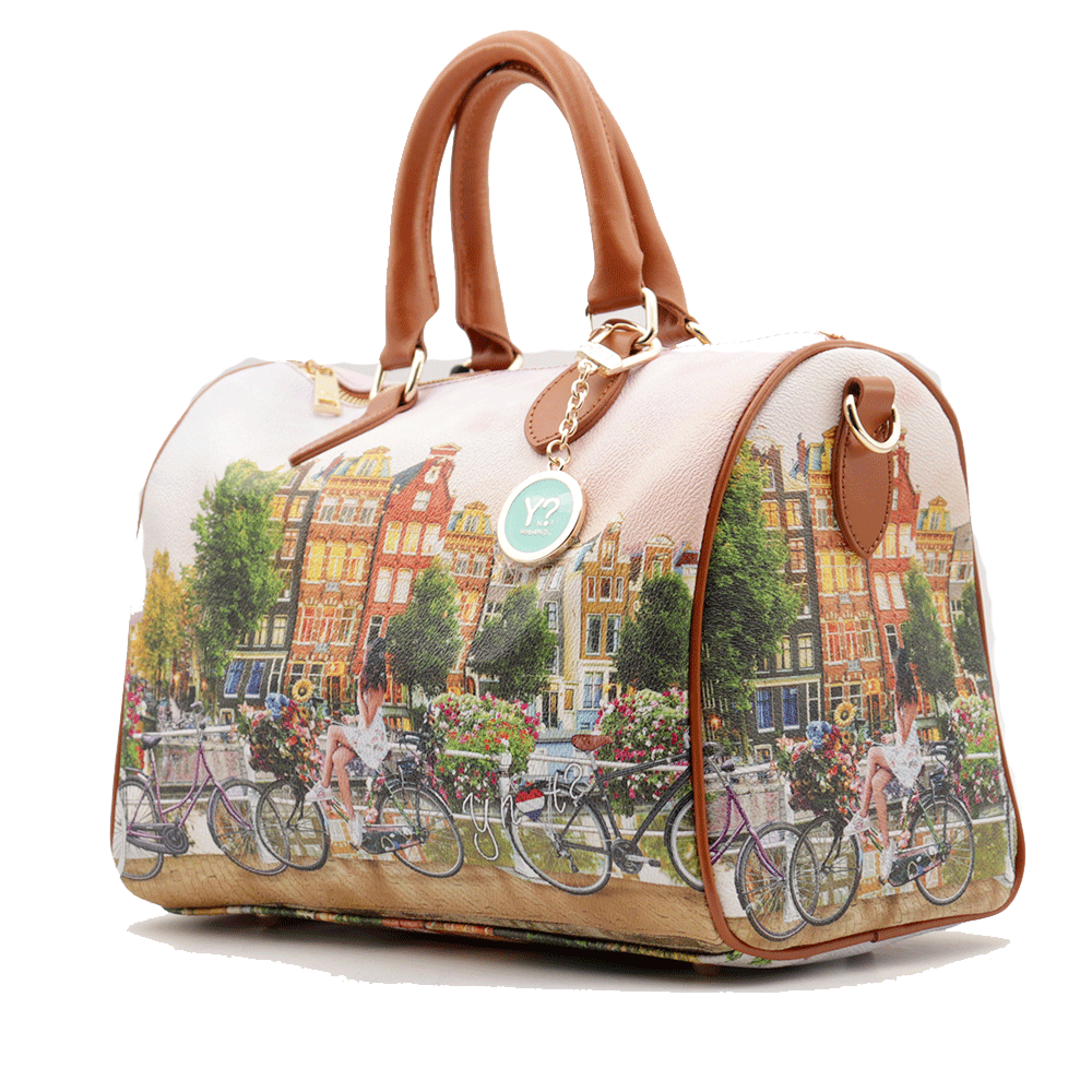 Borsa Donna Y NOT Bauletto Medio con Tracolla YES-318 Flower RIver